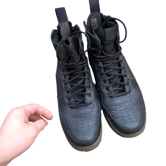 2017 Nike Air Force 1 Mid Black Dark Hazel Size 11 Black - Picture 9 of 16